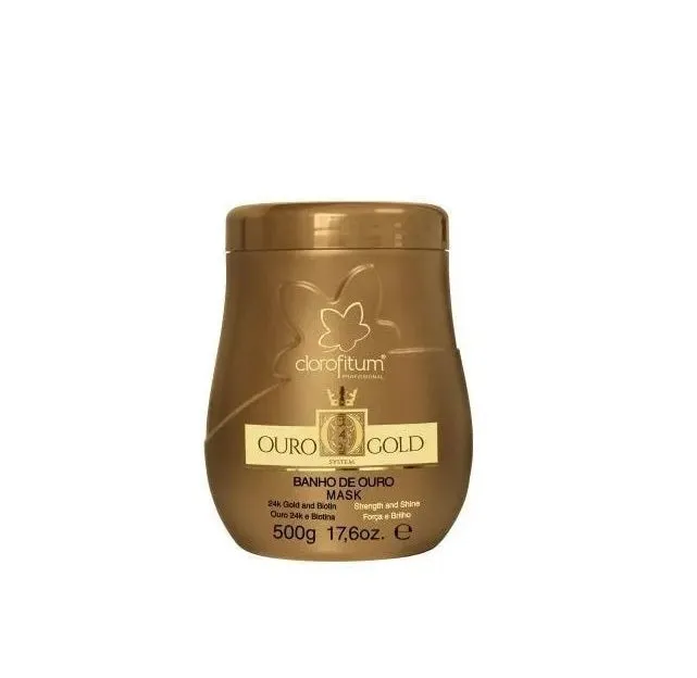 24k Gold Bath Strenght Shine Nourishing Hair Treatment Mask 500g - Clorofitum