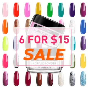 6 For $15 Sale Acrylic Powder(0.33 oz)