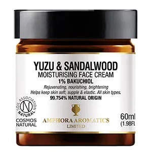 Amphora Aromatics Yuzu & Sandalwood Moisturising Face Cream with Bakuchiol 60ml