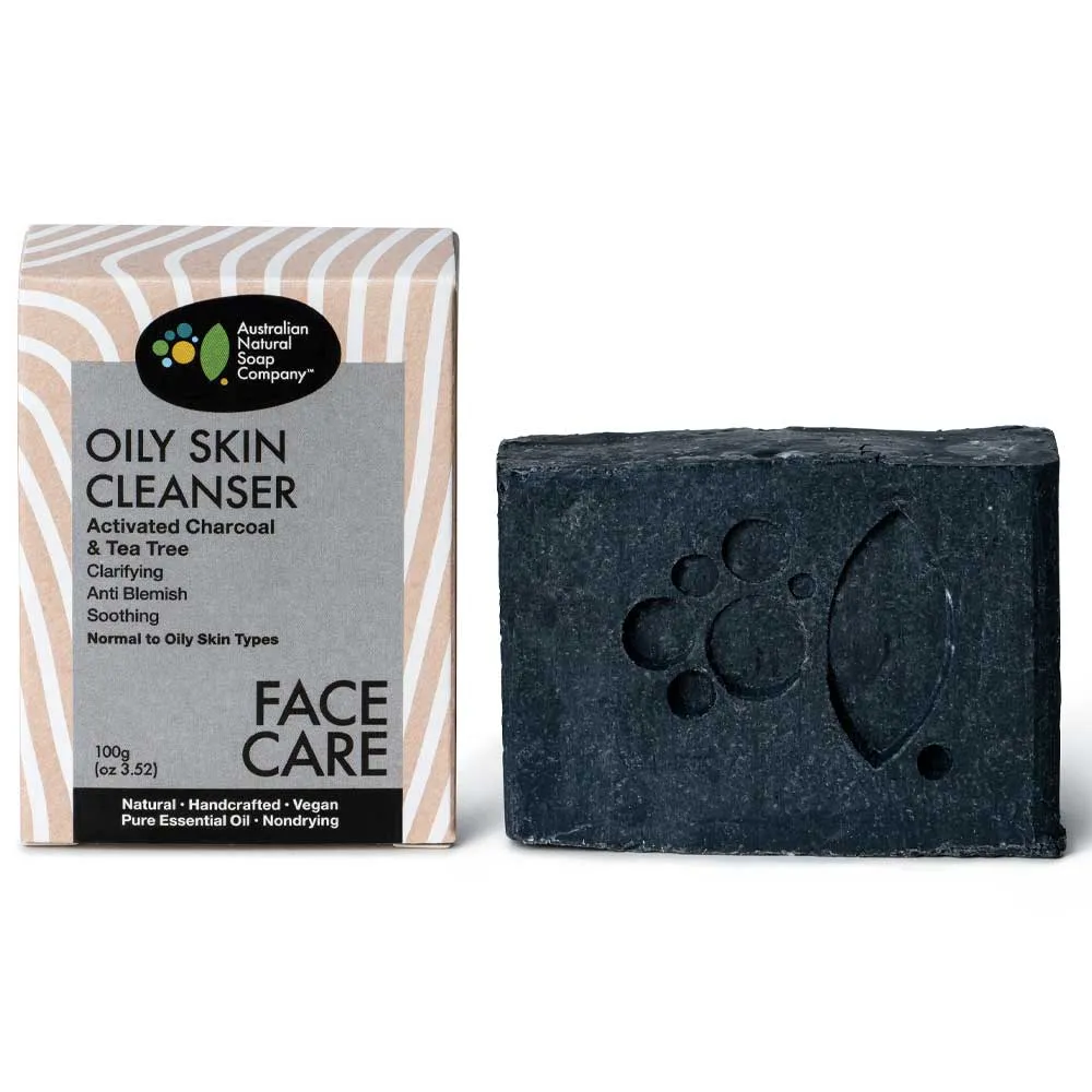 Australian Natural Soap Company Charcoal Face Cleanser Bar - Oily Skin