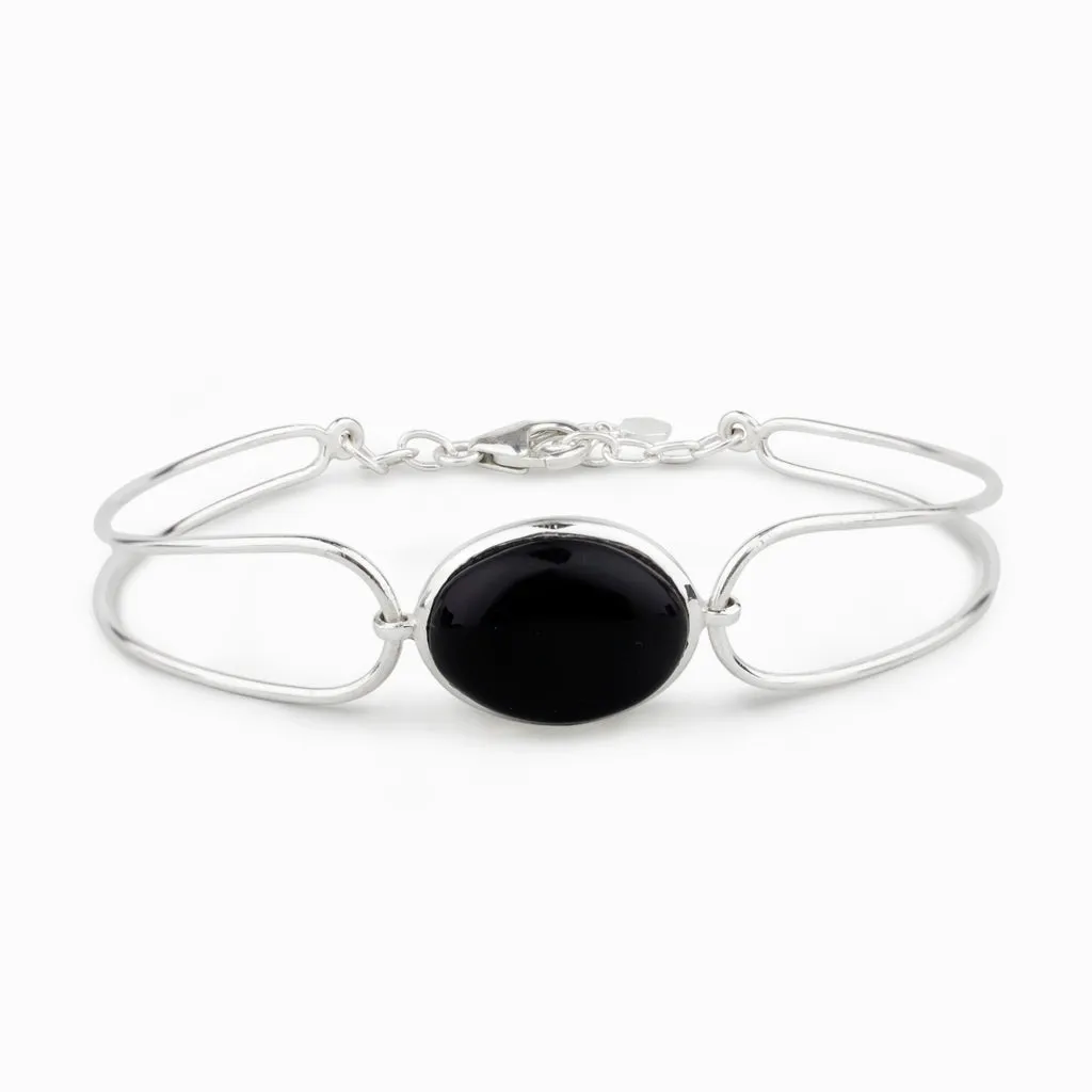 Black Onyx Wire Bracelet