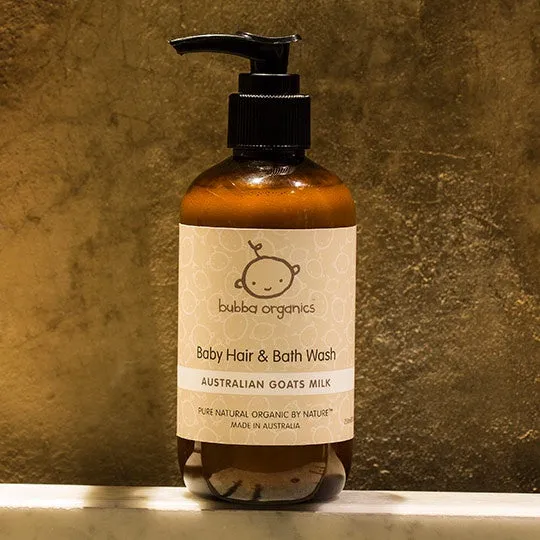 Bubba Organics - Baby Hair & Bath Wash- Goats Milk