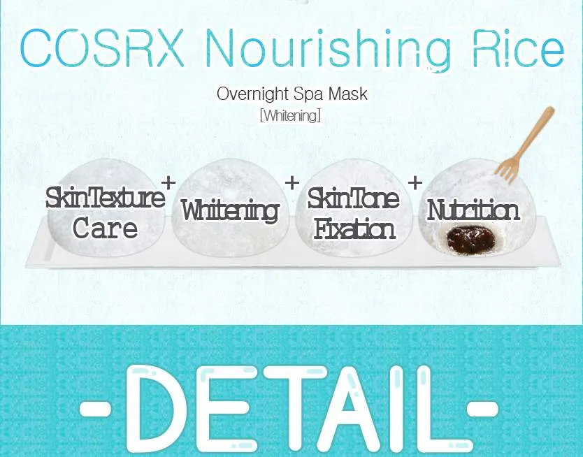 COSRX Ultimate Nourishing Rice Overnight Spa Mask, 60ml