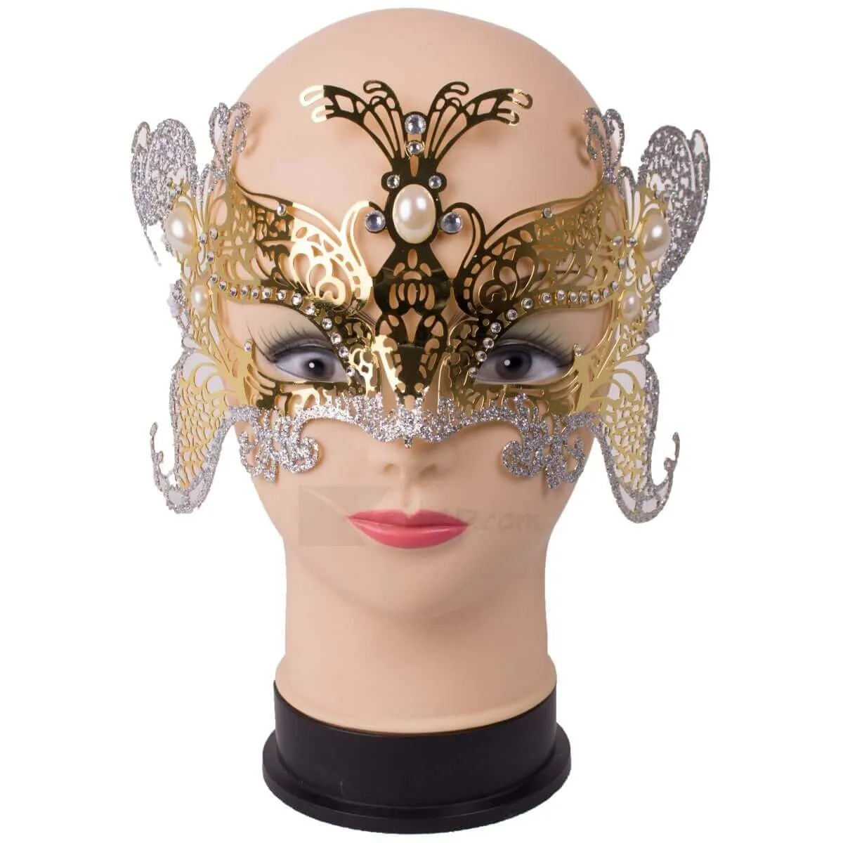 Gold Metallic Mask with Glitter