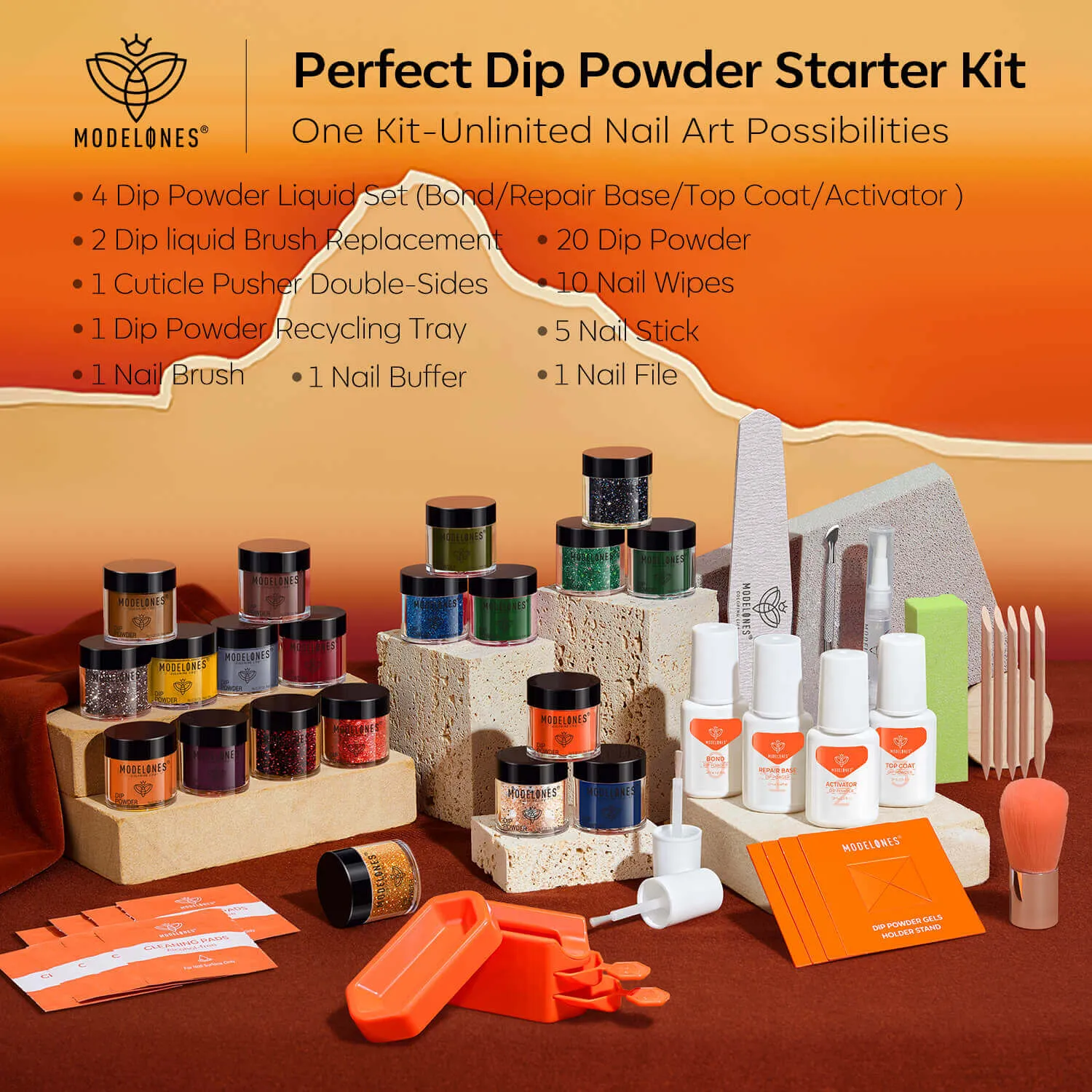 It's Your World - 46Pcs 20 Colors Dipping Powder Kit