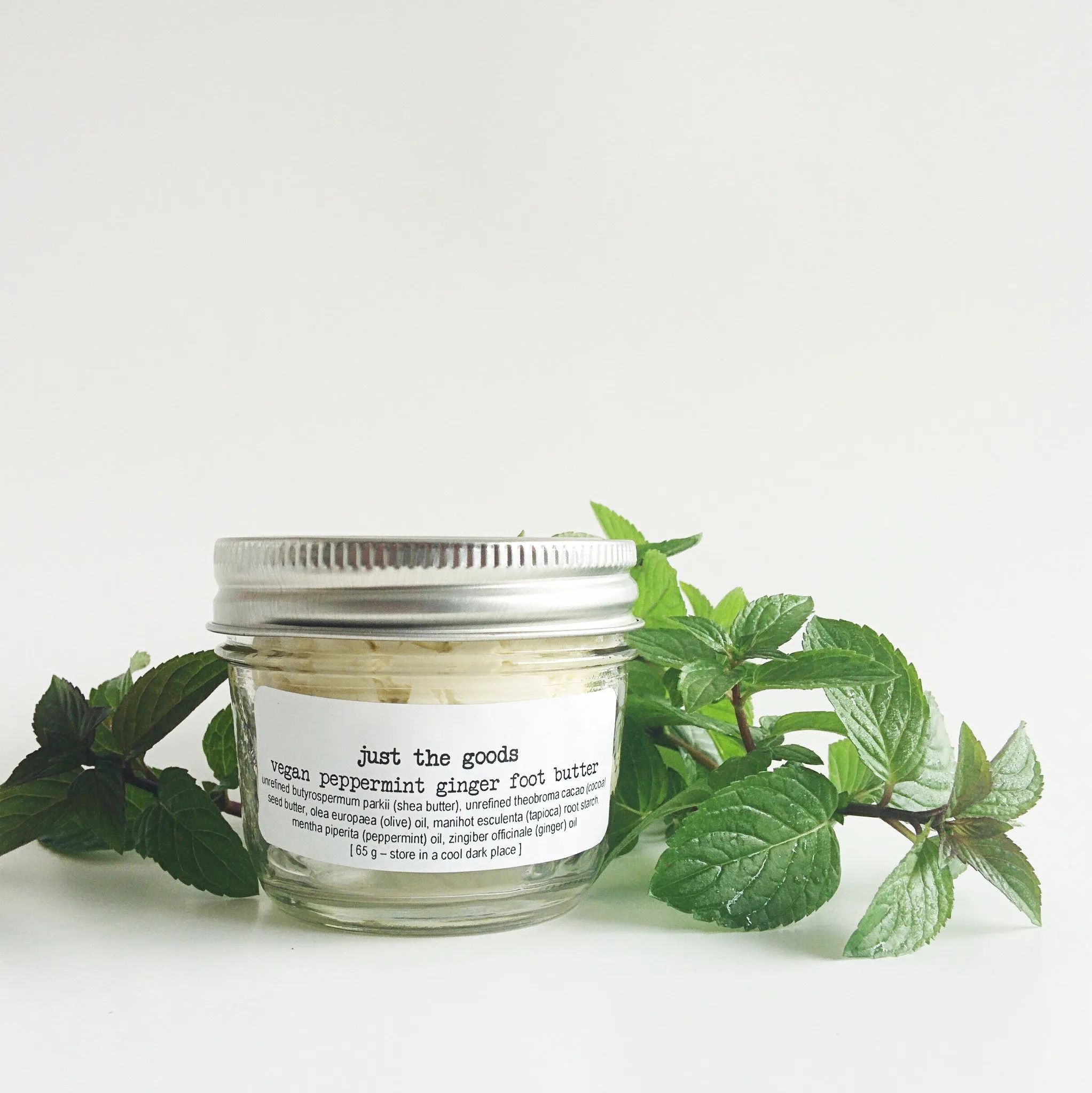 Just the Goods limited edition original vegan peppermint ginger foot butter