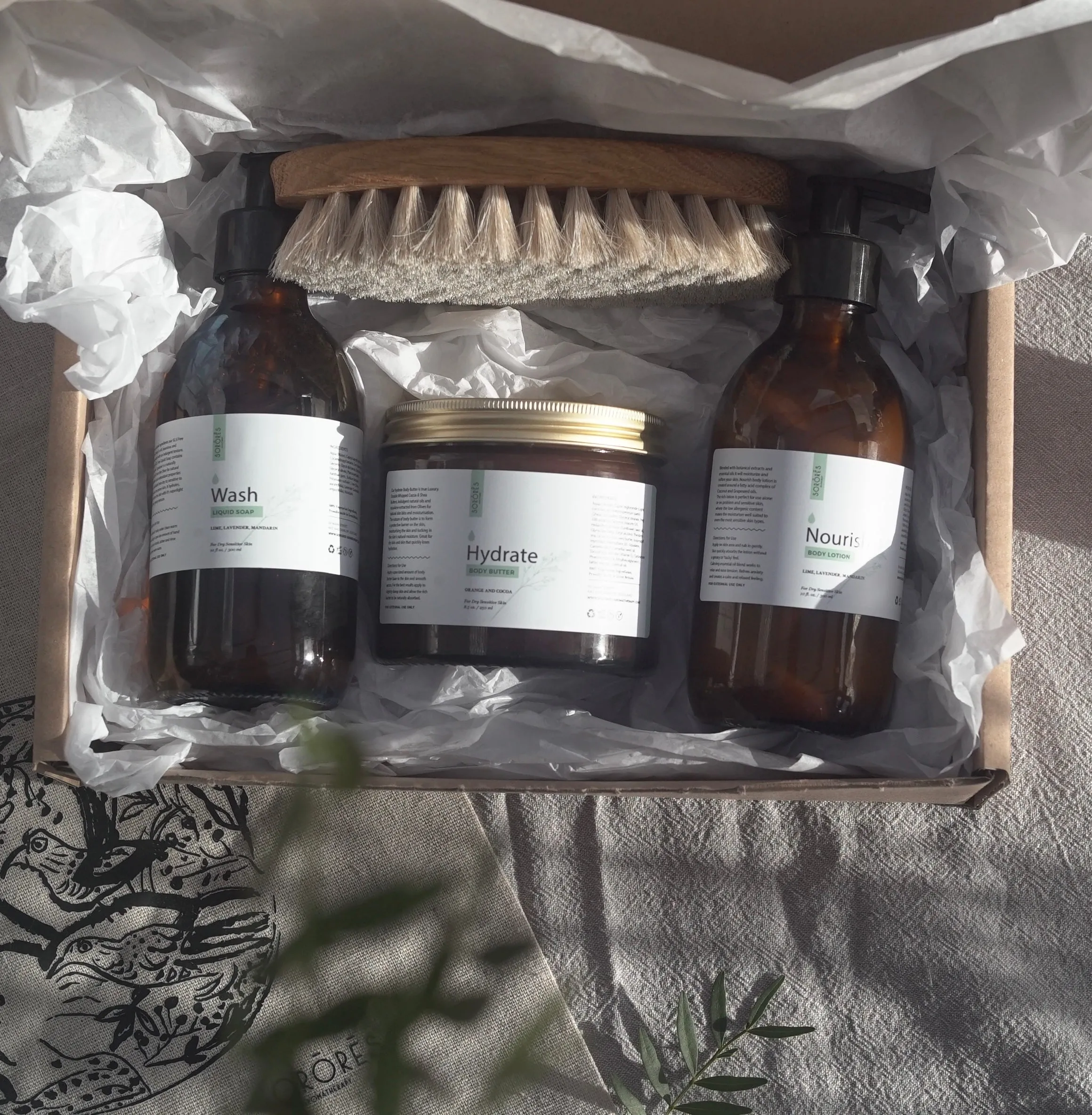 Nourishing Gift Set with body brush