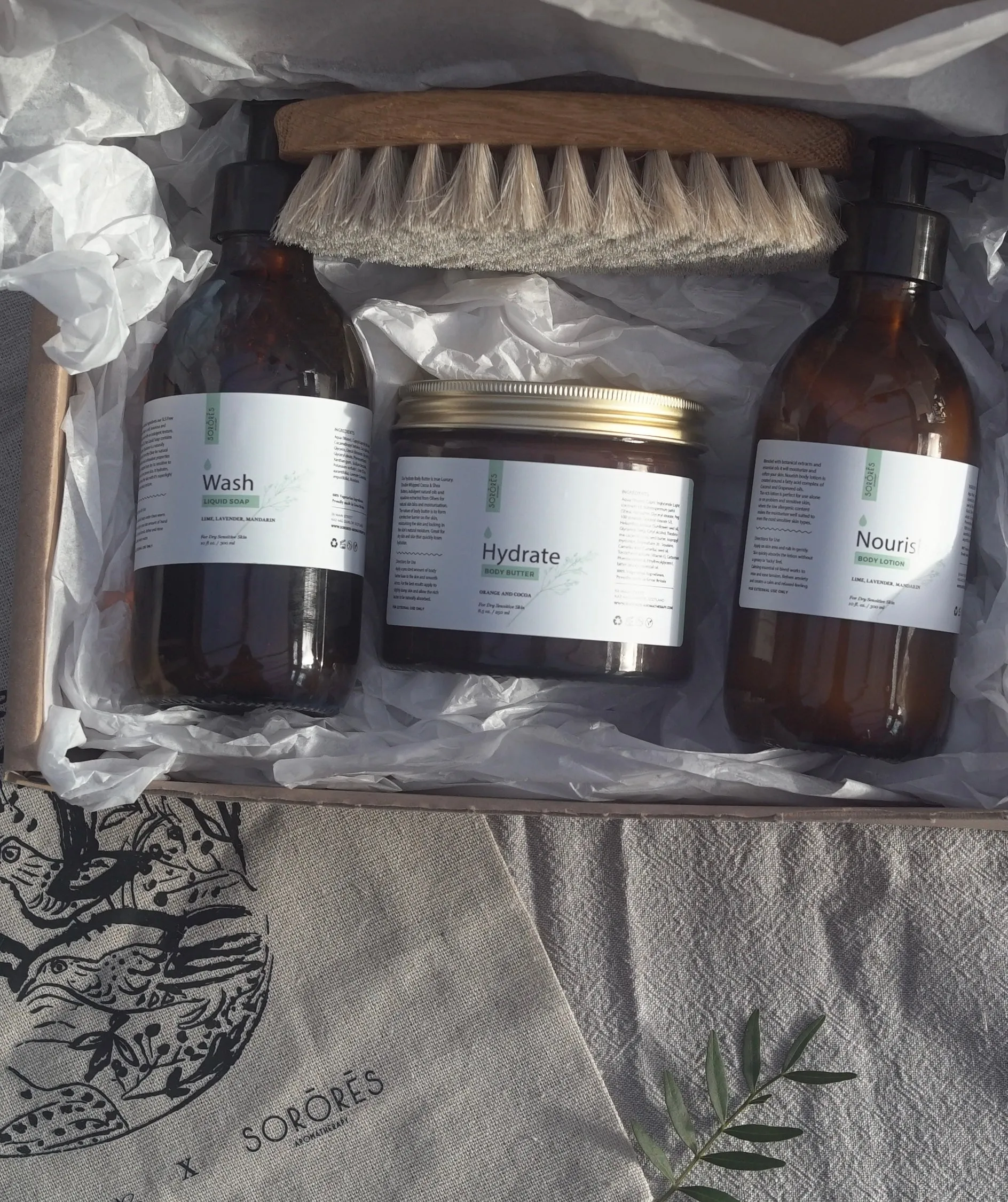 Nourishing Gift Set with body brush