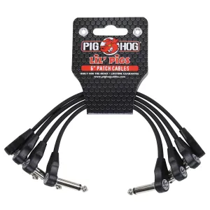 Pig Hog Lil Pigs Low Profile 6" Patch Cables 4pk