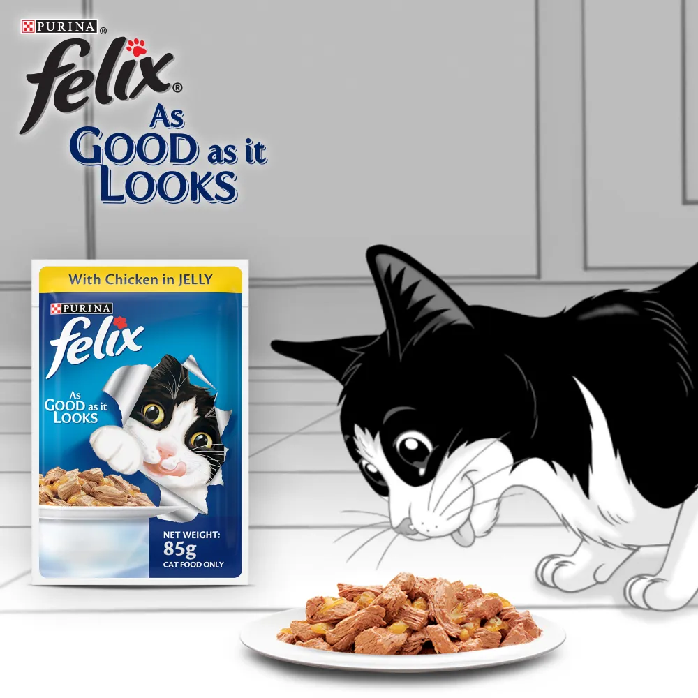 Purina Felix Chicken, Salmon and Tuna with Jelly Adult Cat Wet Food Combo