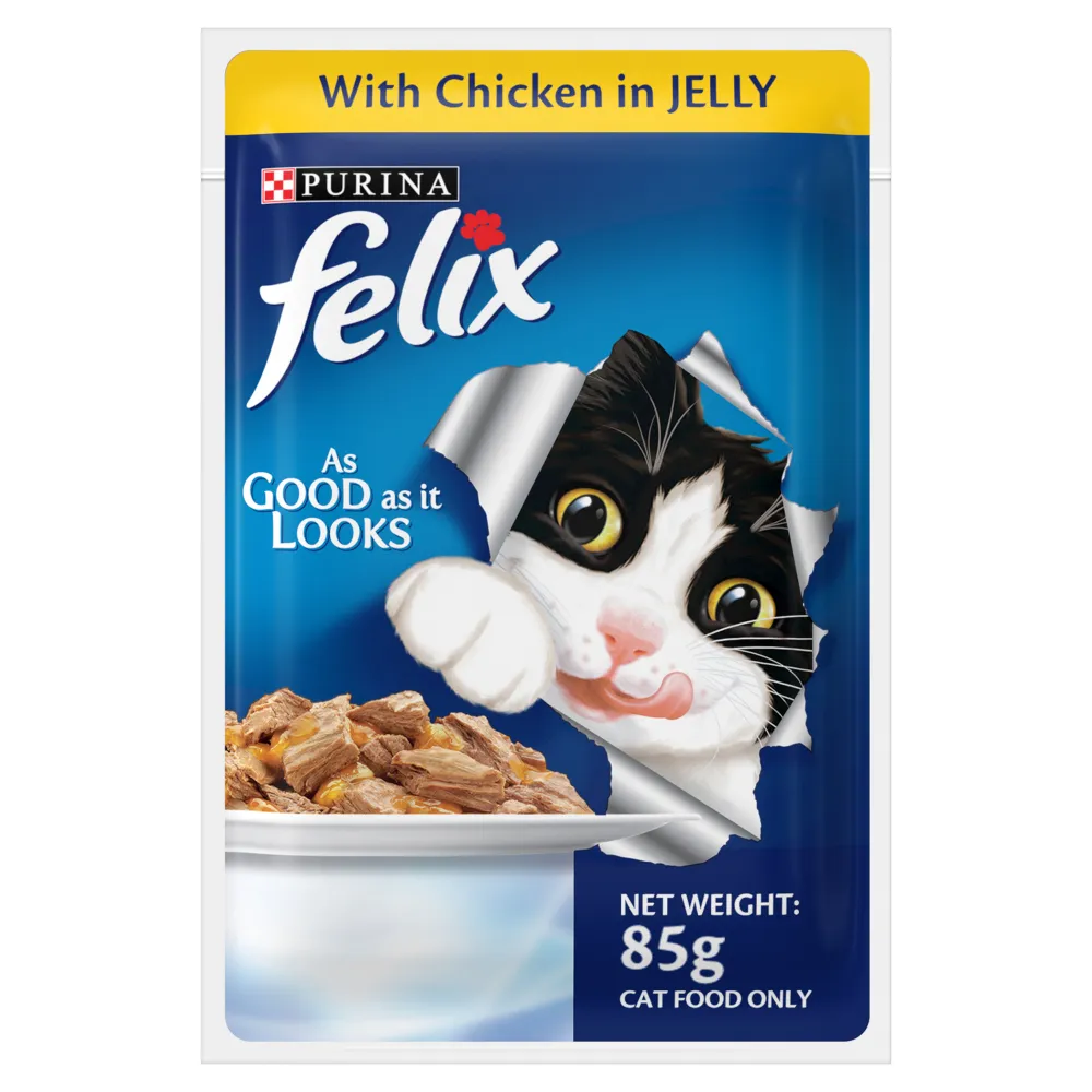 Purina Felix Chicken with Jelly and Tuna with Jelly Adult Cat Wet Food Combo