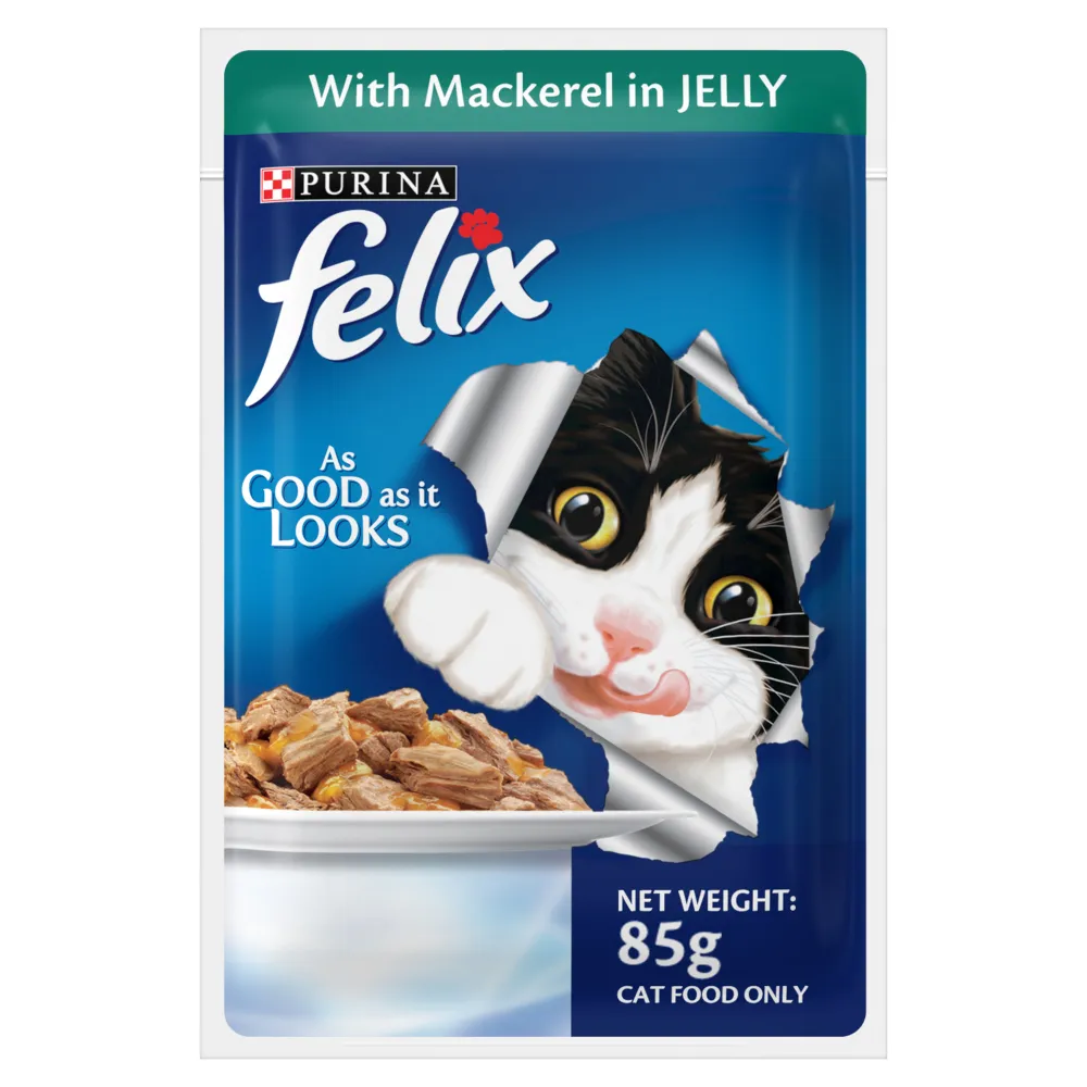 Purina Felix Mackerel, Chicken and Salmon with Jelly Adult Cat Wet Food Combo