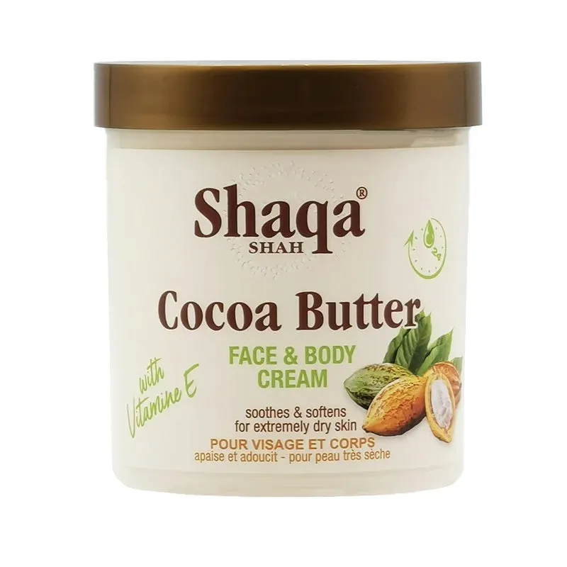 Shaqa Cocoa Butter Face and Body Cream Vitamin E 450 ml