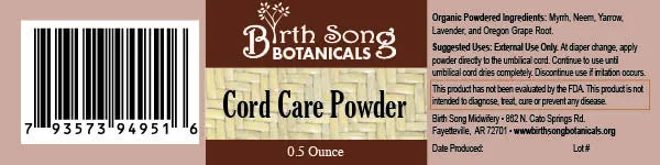 Umbilical Cord Care Powder Made with Organic Herbs To Support The Umbilical Cord Drying Process*