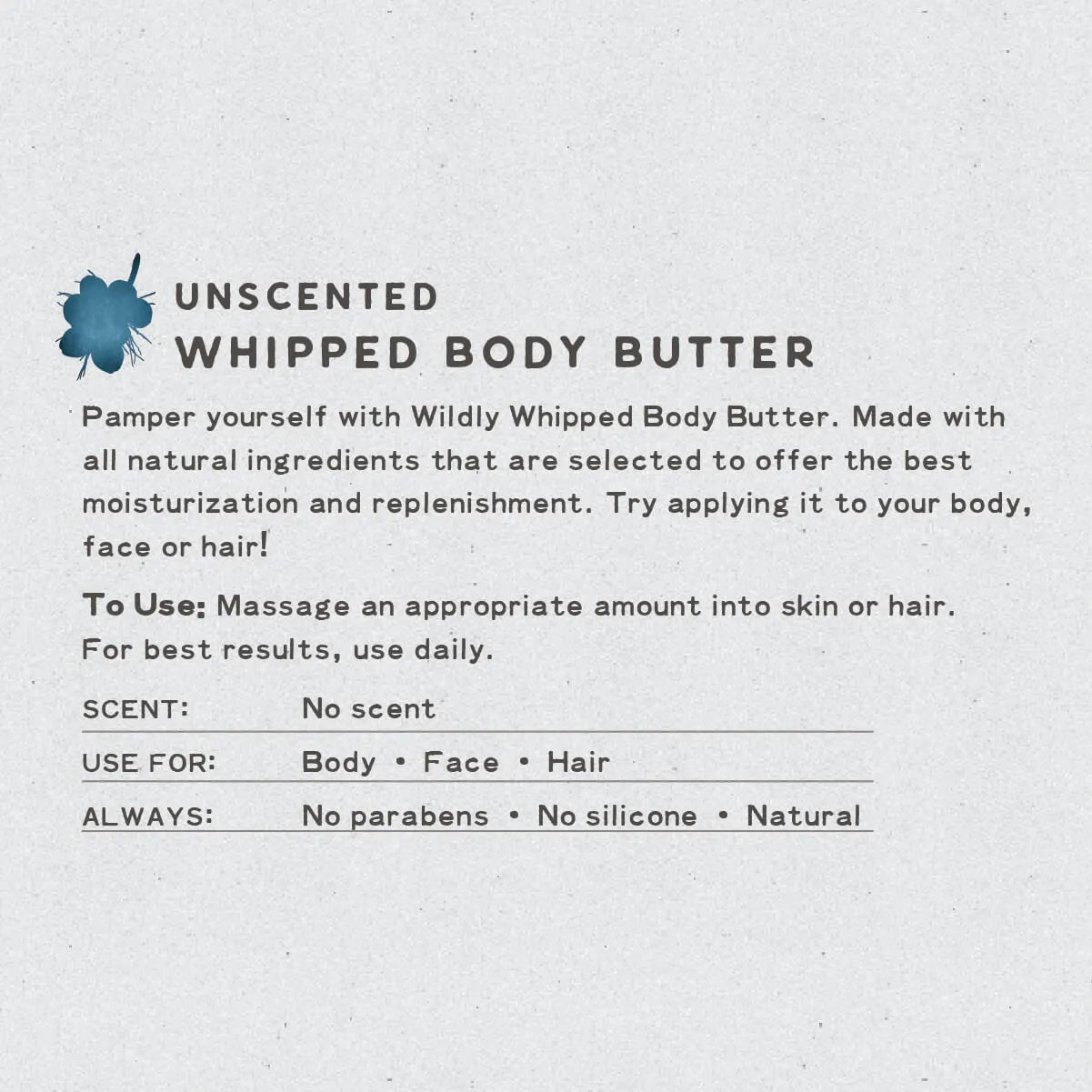 Unscented Whipped Body Butter | Natural