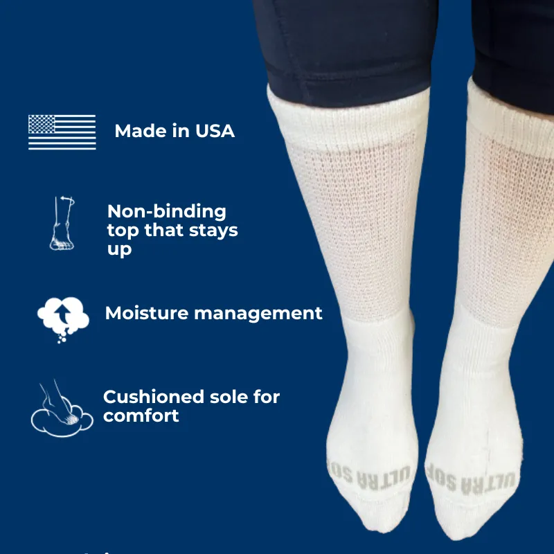 Women's Ultra-Soft Upper Calf Diabetic Socks (4 Pair)