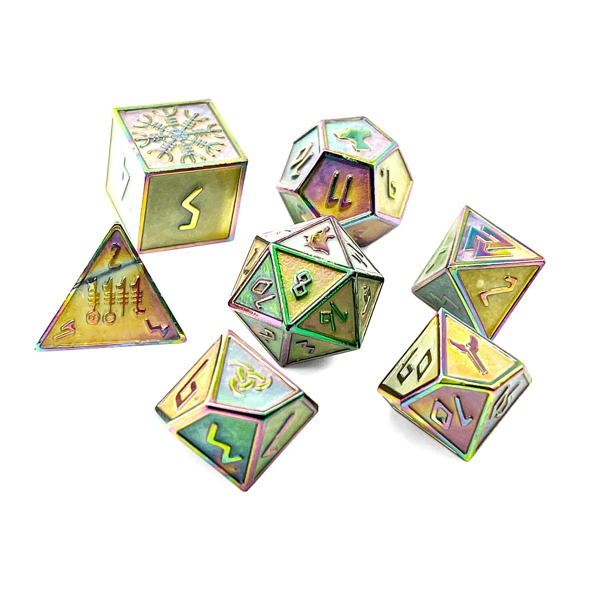 Yggdrasil - Norse Themed Metal Dice Set